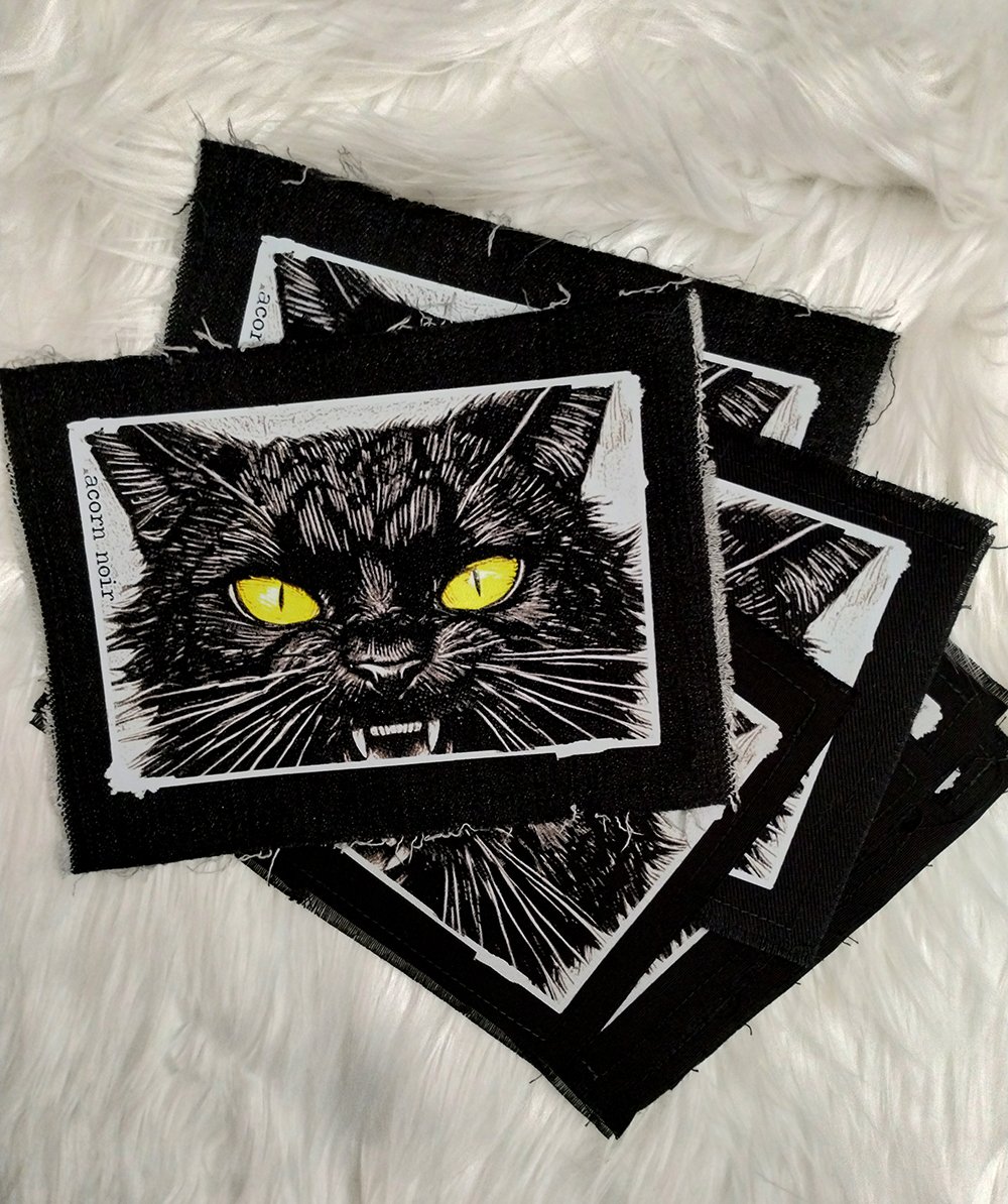 black cat attack patch | Acornnoir